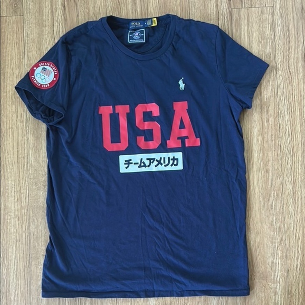 Polo Ralph Lauren Team USA Olympic T-Shirt – Navy Blue – Size Medium
